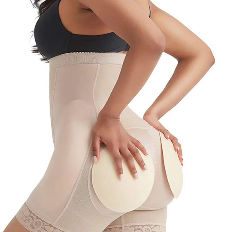 

Strapless Padded Butt Lifter For Women High Waist Slimming Shapewear Eye N Hook Tummy Control Shaping Shorts Underwear