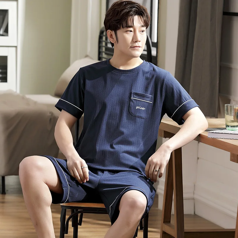 Мужская летняя одежда для сна из двух предметов размеры 3xl 4xl |