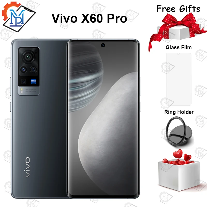 Оригинальный смартфон VIVO X60 Pro 5G AMOLED экран 6 56 дюйма 12 + 256 Exynos 1080 восемь ядер на базе
