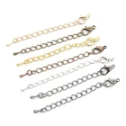 Удлинительная цепочка для браслета, 20 шт., 5070 мм, 7 цветов, для самостоятельного изготовления ювелирных изделий