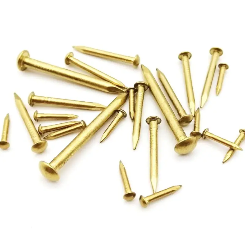 25-100 Stück Messingnägel mit Durchmesser 1,2 mm, 1,5 mm, 2 mm, 3 mm, kleine runde Mini-Nägel aus Eisen, geeignet für Schmuckkästchen, Scharniere. – Detail 6