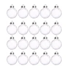 Прозрачные Рождественские шары, пластиковые прозрачные подвесные украшения для самостоятельного изготовления шар-безделушка, рождественские украшения для дома, рождественской елки