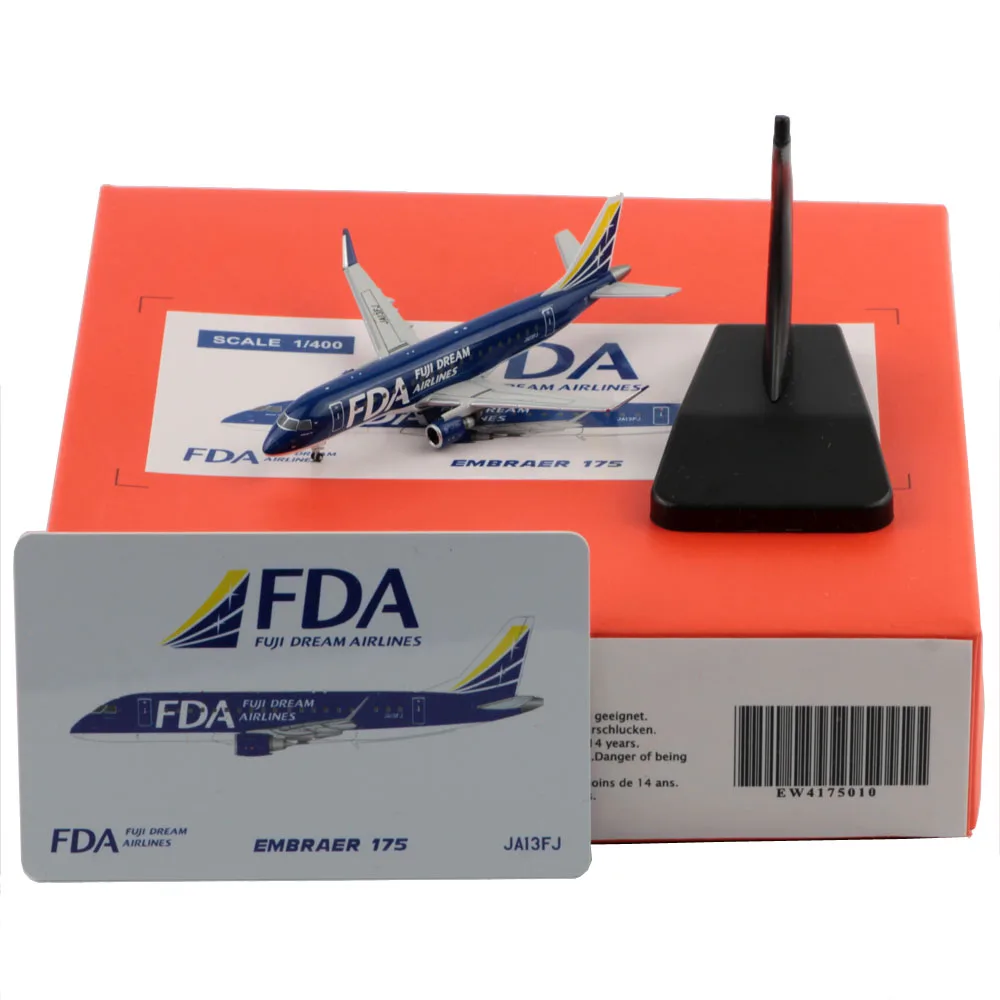 

Коллекционный самолет JC Крылья EW4175010 FDA Fuji Dream Airlines, модель самолета под давлением 400 JA13FJ с подставкой, 1: 170 сплав
