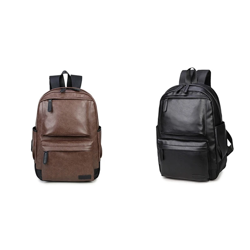 

Retro Backpack Travel Leather Large Capacity One-Shoulder School Bag Female Men's Retro School Bag Backpack