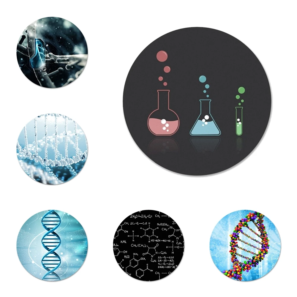 Значки биологии и ДНК 58 мм значки металлические для украшения одежды рюкзака |