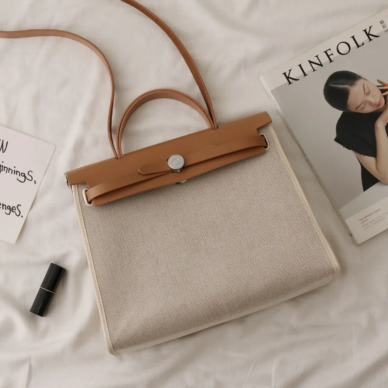 Роскошные дамские сумочки дизайнерская грубая Холщовая Сумка из натуральной