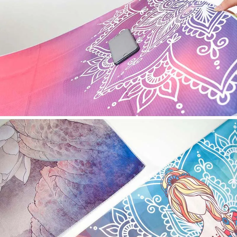 183*65 CM Printed Yoga Towel Microfiber Non Slip Yoga Blanket Absorb Sweat Yoga Mat Cover Towel Pilates Fitness Beach Mat Towel