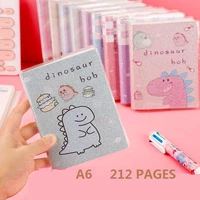 kawaii dinosaur cartoon pocket week plan students a6 106 sheets mini notebook study memo pads book school stationery