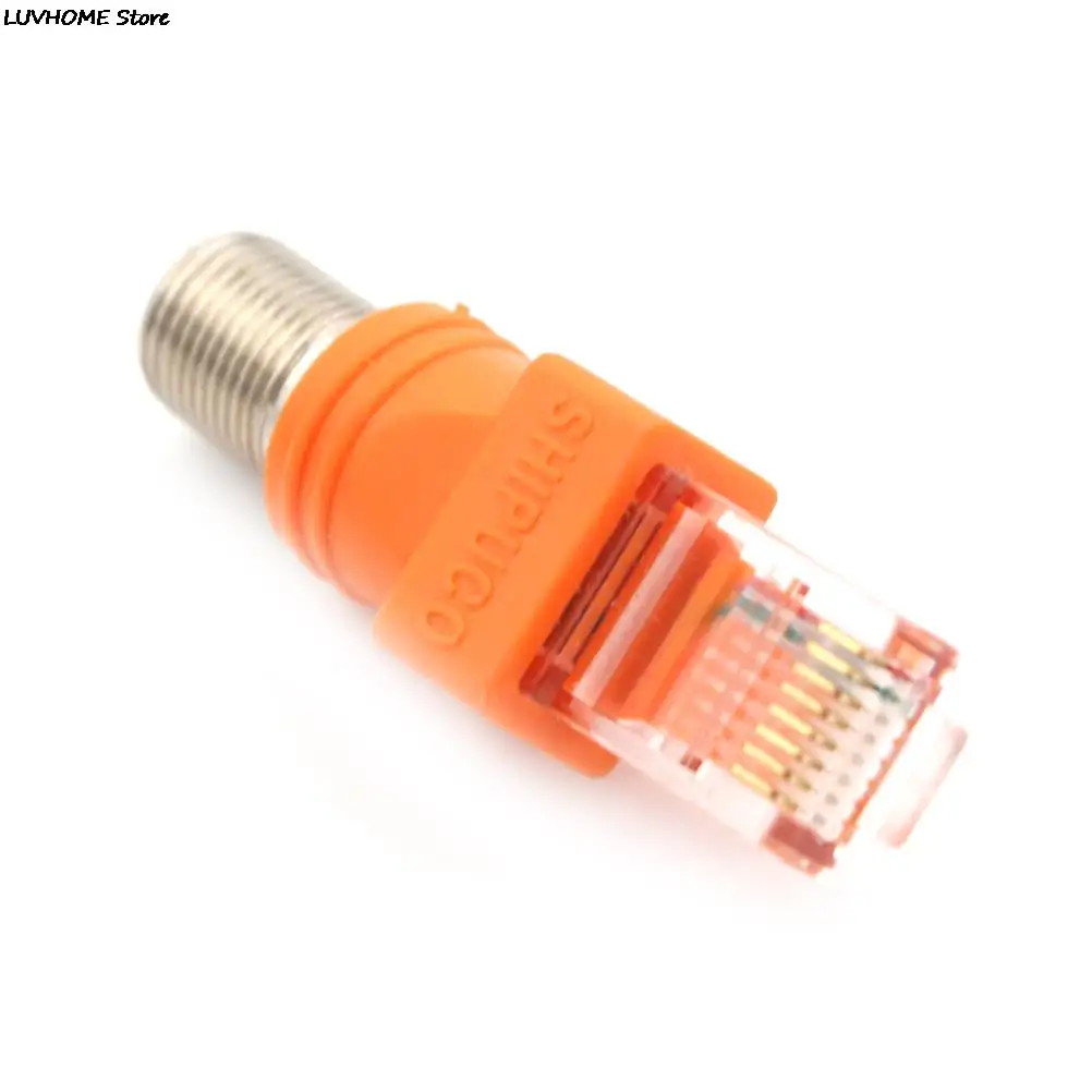 F-образный Разъем RF мама к RJ45 папа коаксиальный цилиндр Соединительный адаптер