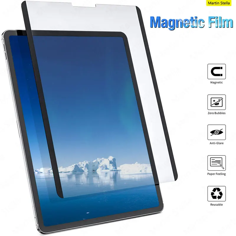 

Магнитная пленка, защитная пленка для Ipad Pro 11 2021 2020 12,9 2018 9,7 Ipad Air 4 1 2 Mini 5, аксессуары