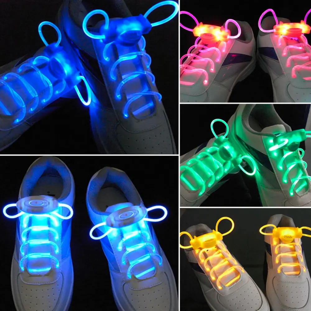 

LED Sports Shoelace Flashlight Glow Stick Strap Shoelace Party KTV Disco Party Club 4 Colors Hot Selling Cool Personalized Gift