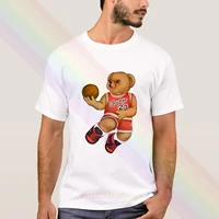 michael jordan bear basketball logo t shirt 2020 newest summer mens short sleeve popular tees shirt tops unisex
