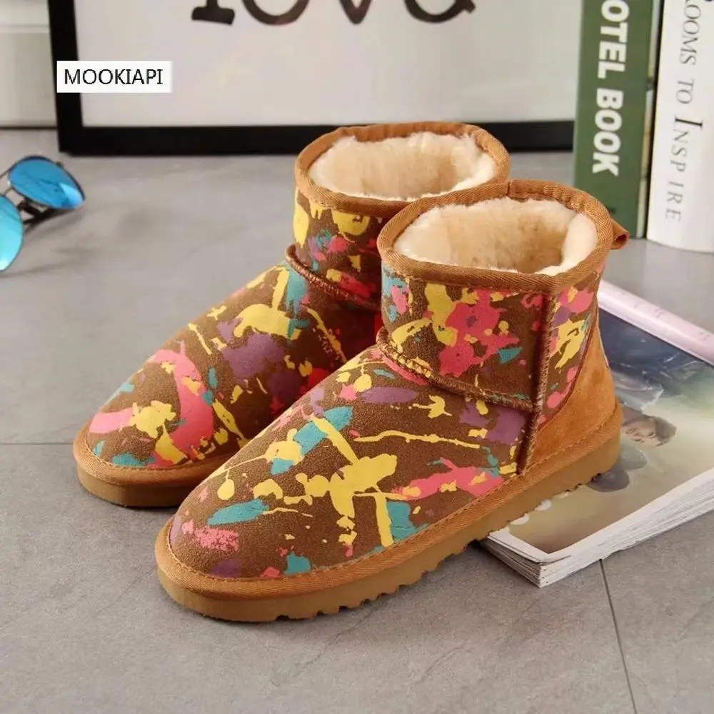 Сапоги для снежной погоды австралийского бренда 2020 года 100% натуральная кожа