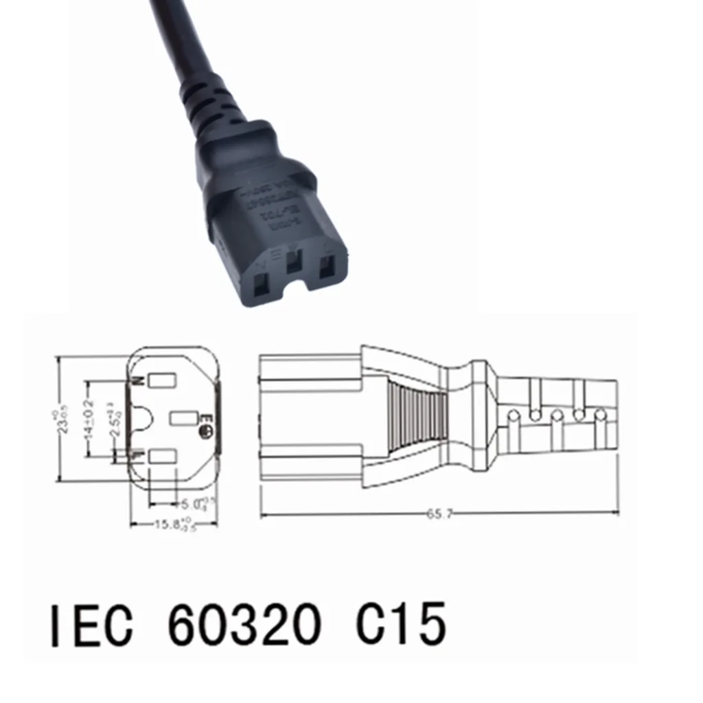 Великобритания BS1363 к IEC 320 C15 AC power Pord Гонконг/Сингапур/Малайзия Стандартный