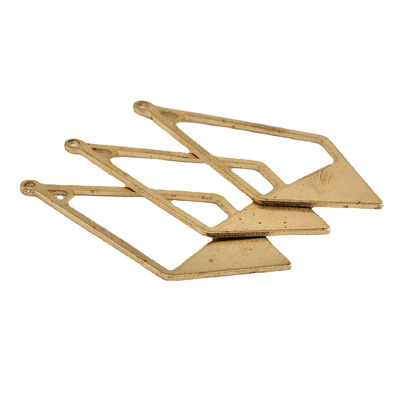 

36*16.5mm brass hollow single hanging geometric rhombus DIY handmade accessories for making jewelry pendants