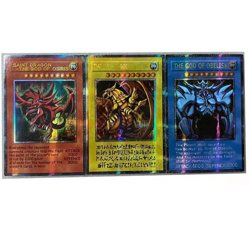 

Оригинальная игрушка Yu-Gi-Oh с тремя фантомными богами, сломанная мультяшная игрушка, хобби, коллекционная игра, карточка, подарок на день рож...