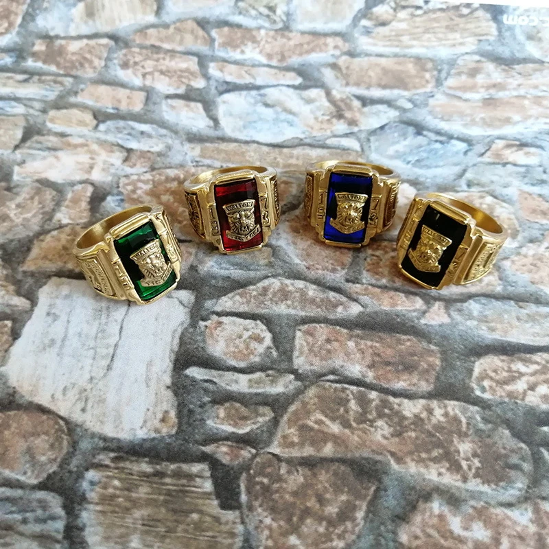 

European and American vintage tiger head men's ring Fashion personality punk Hip hop titanium steel men's ring Jewelry wholesale