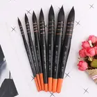 Кисть с деревянной ручкой из беличьей шерсти для рисования акварелью, художественные принадлежности для рисования