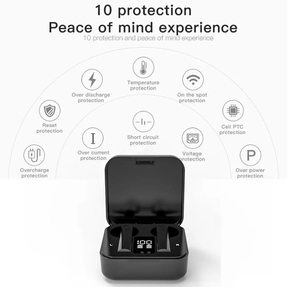 Новая беспроводная шумоподавляющая гарнитура Bluetooth 5 1 спортивные наушники IP4