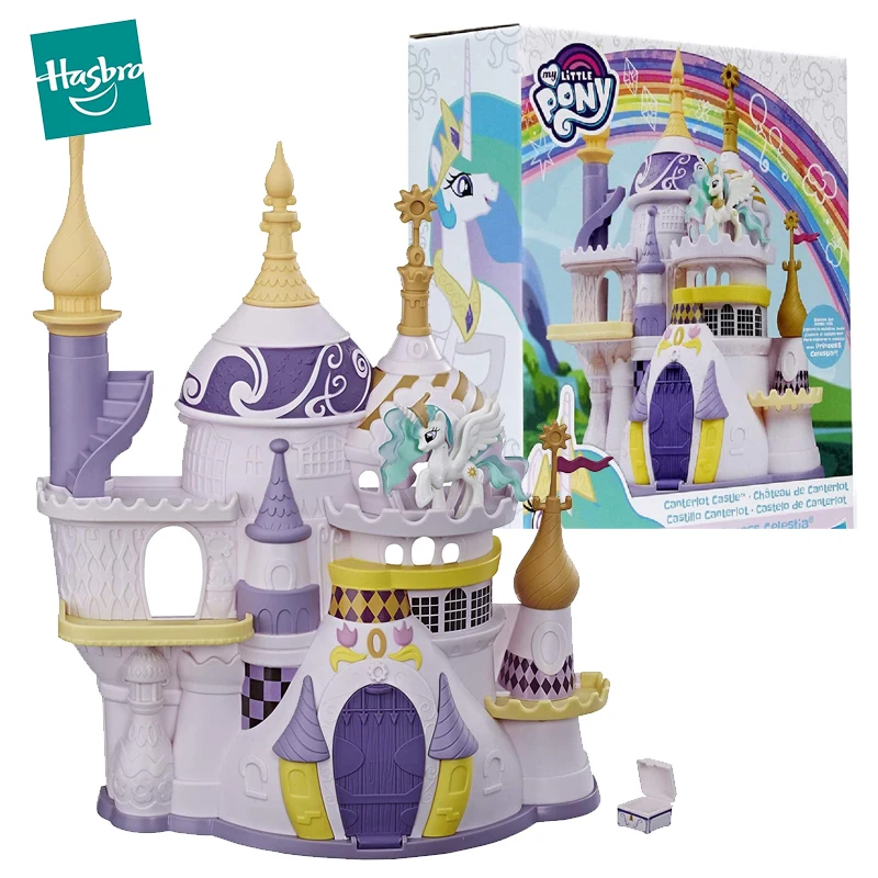 

Hasbro My Little Pony Canterlot Castle Princess Celestia Anime Figure Action Toy Dolls House Kid Toys for Girls Birthday Gift