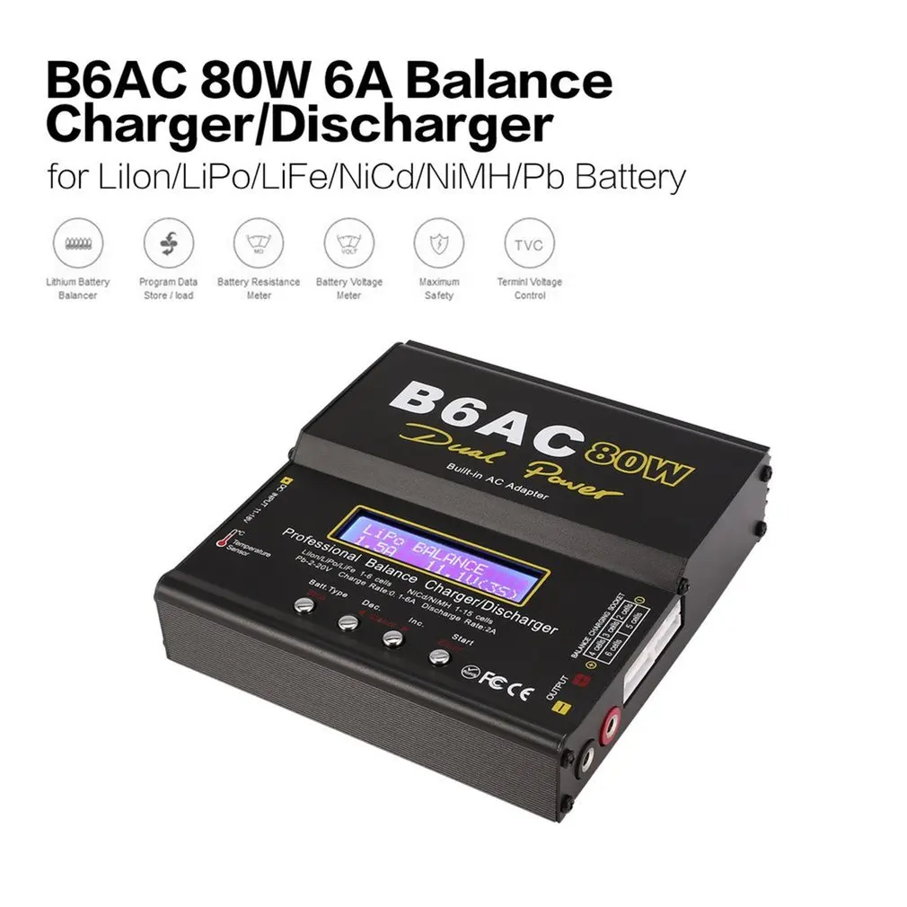 IMAX B6/6AC EU/US 80W 6A Lipo NiMh Li Ion Ni Cd RC Баланс Charger10W 2A разрядник с адаптером 15V/6A AC/DC для