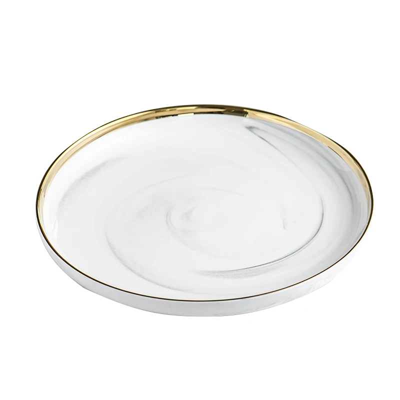 1 шт. мраморная керамическая тарелка с перфорацией для риса салата лапши миски