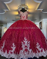 vestido de 15 anos burgundy ball gown quinceanera dress 2021 beads backless sweet 16 dress pageant gowns customize prom gown