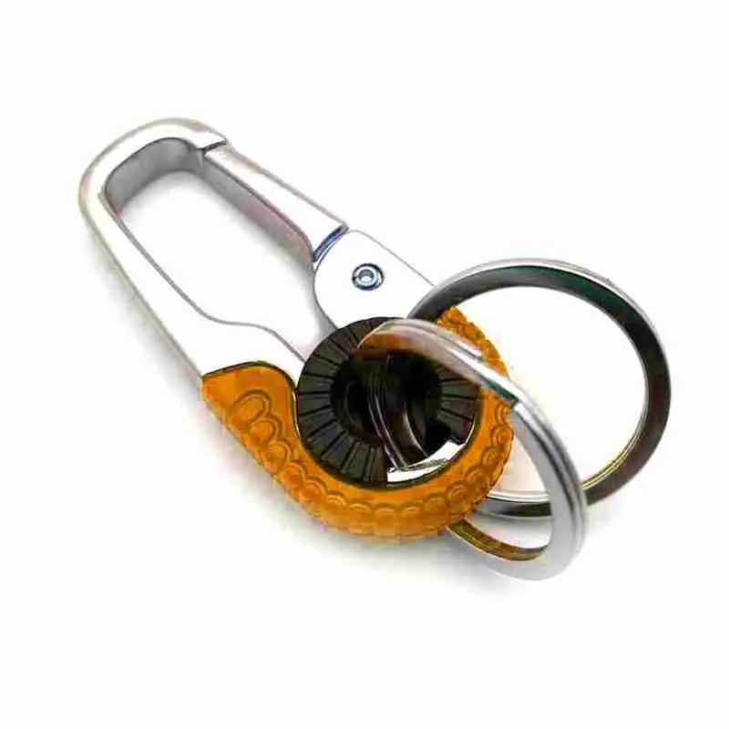 

Durable metal keychain Hook Outdoor Carabiner Buckle Climbing Tools Double Ring Keychain New