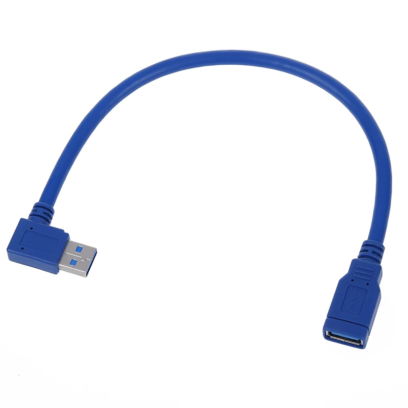 22 см синий USB 3 0 90 градусов Штекерный разъем адаптера m/f | Электроника