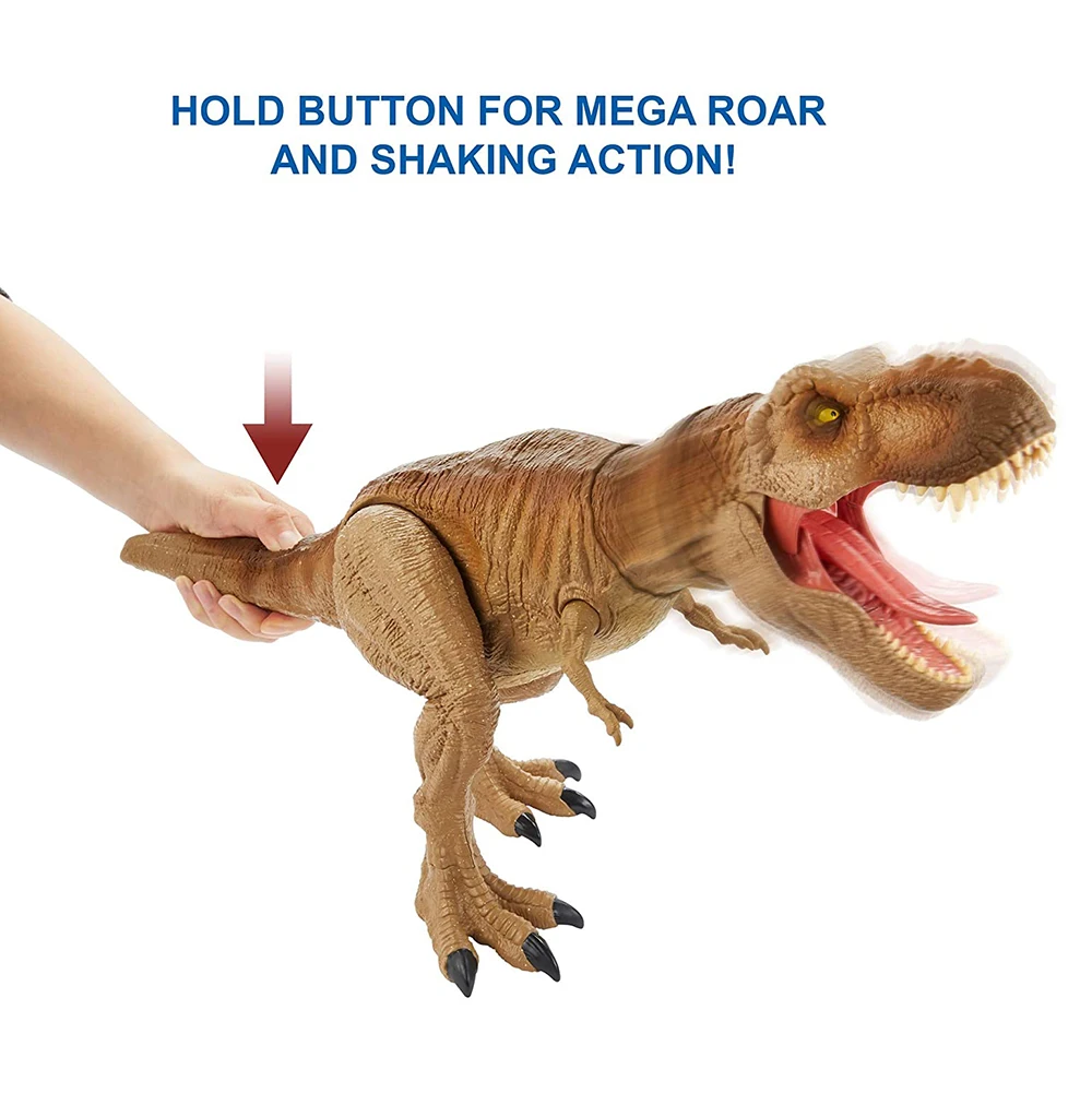 jurassic world tyrannosaurus rex dinosaur toy camp cretaceous with primal attack feature sound realistic shaking free global shipping