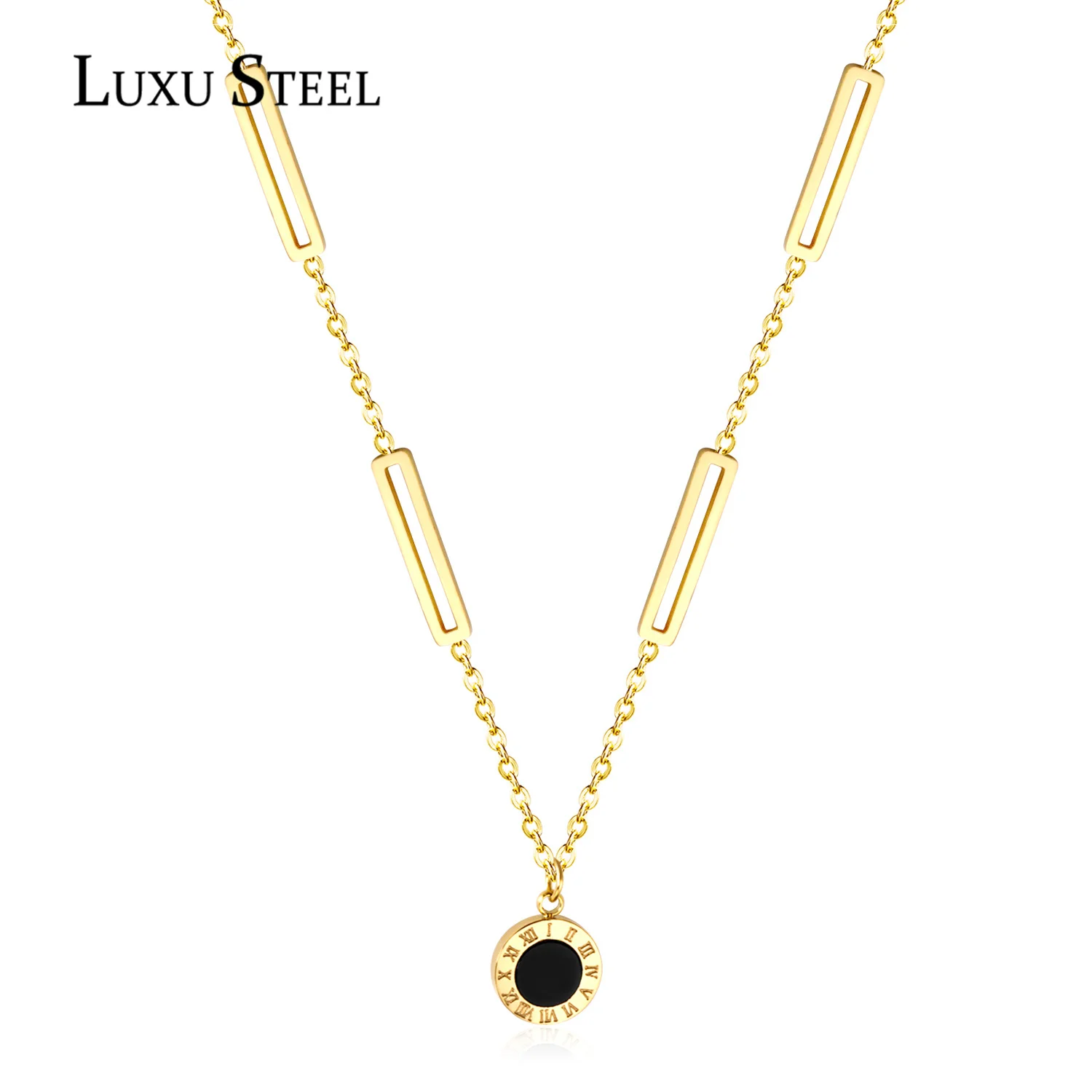 

Роскошная круглая подвеска в виде ракушки воротники-Аксессуары для ожерелья женские ожерелья из нержавеющей стали золотого/розового золот...