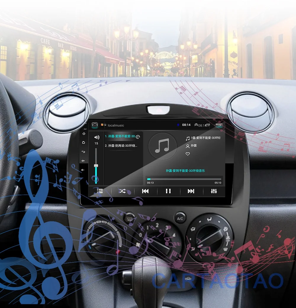 2G+ 32G " Android 8,1 GO автомобильный Радио dvd-плеер для MAZDA 2/Jinxiang/DE/третьего поколения 2007- 2Din радио gps навигация WiFi