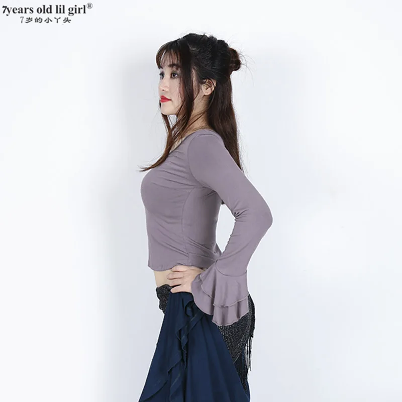 Топы для танцев фламенко квадратная Латиноамериканская блузка женщин и девушек