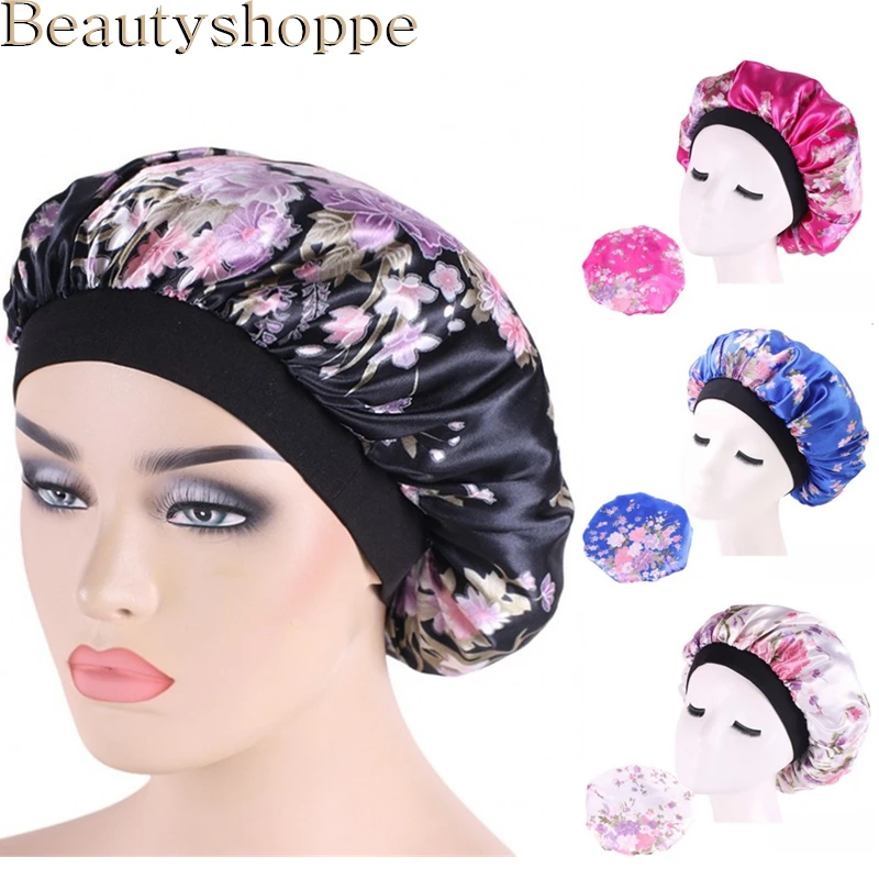 Атласная шапочка для ночного сна женская зимняя ухода за волосами Обложка головы