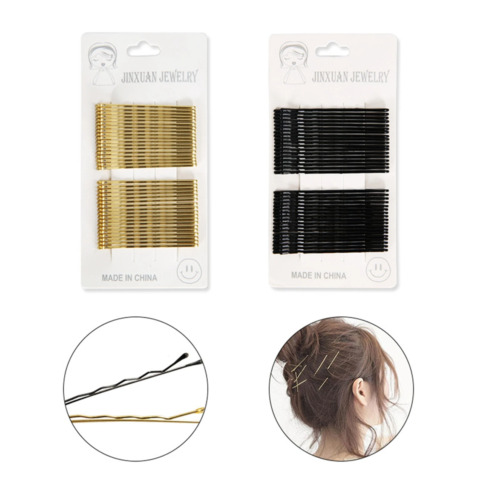 Заколки для волос женские плоские стальные зажимы 36 шт. | Красота и здоровье