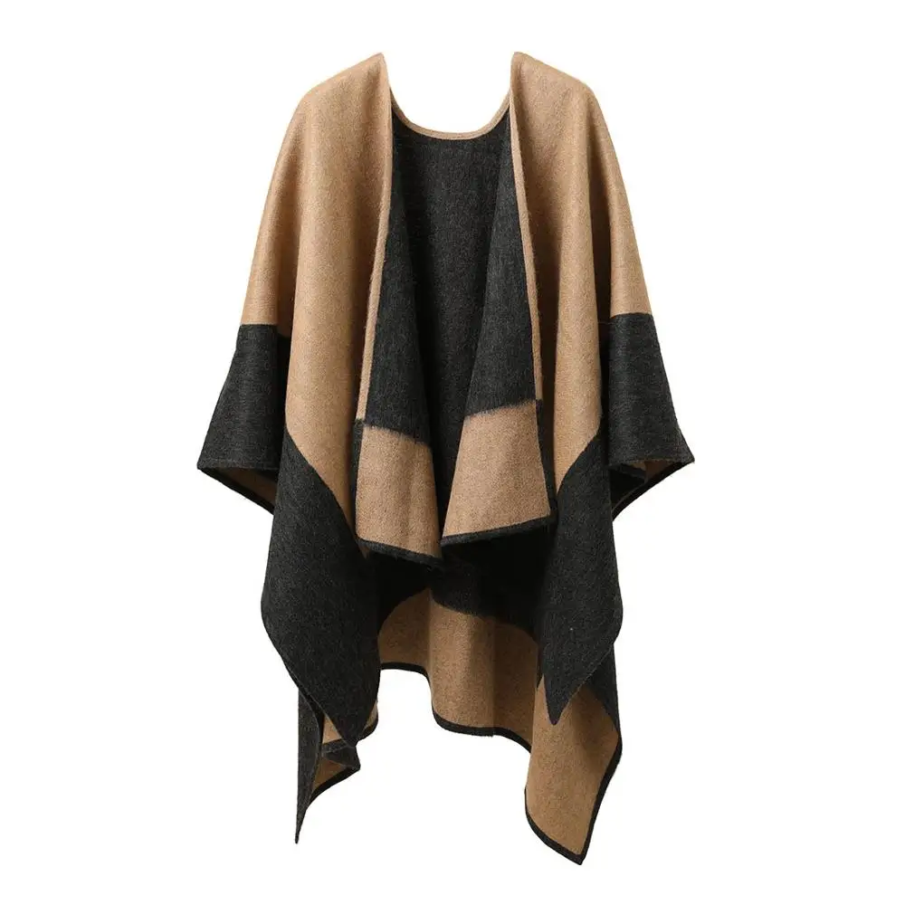 CAVME 2 Khaki CAVME, шерсть, пончо, для женщин, Пашмина, шарф, Ларг, ношение, шарфы, мягкие шерстяные кулоны, 130*150 см, 507 г - Цвет: CAVME 2 Khaki
