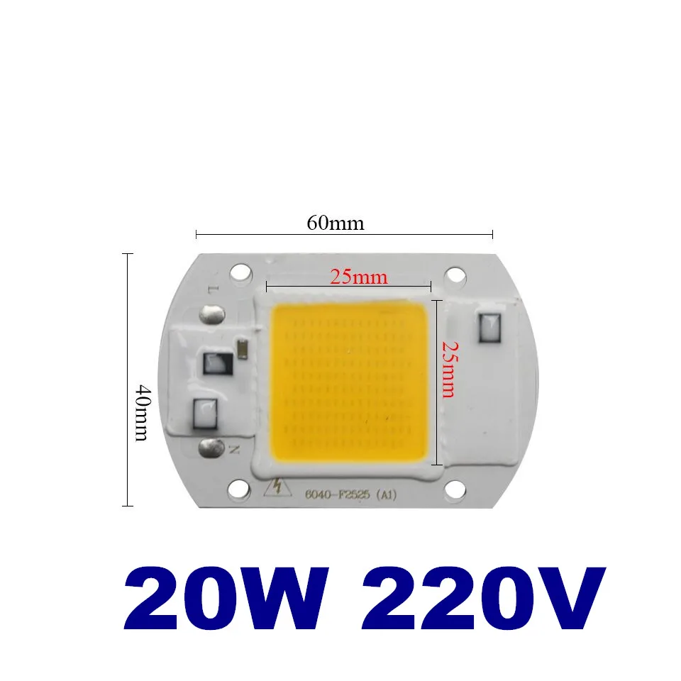 COB светодиодный чип светильник 20W 30W 50W умная ис(интеграционная схема) 110V 220 в нет необходимости драйвер светодиодный лампа чип COB набор «сделай сам» для светильник ing потолочные светильник точечный светильник - Испускаемый цвет: 20W 220V