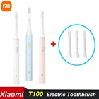 Электрическая зубная щетка Xiaomi Mijia Sonic T100, беспроводная перезаряжаемая зубная щетка IPX7, водонепроницаемая, ультразвуковая, автоматическая зубная щетка