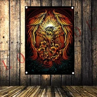 rock and roll band singer music posters high quality print art canvas banner four hole flag background wall hanging home decor