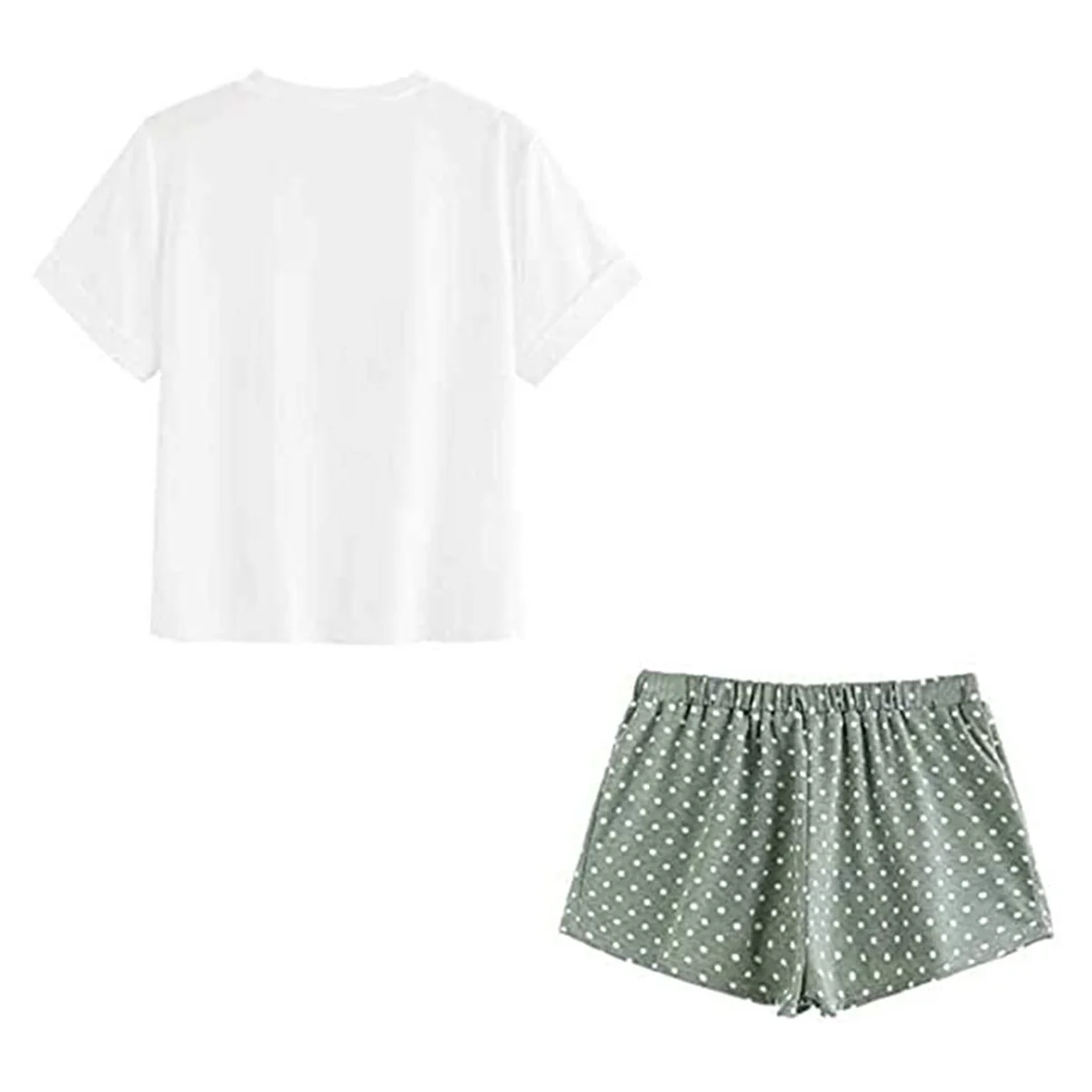 Женская пижама с коротким рукавом летний повседневный пижамный комплект топ и
