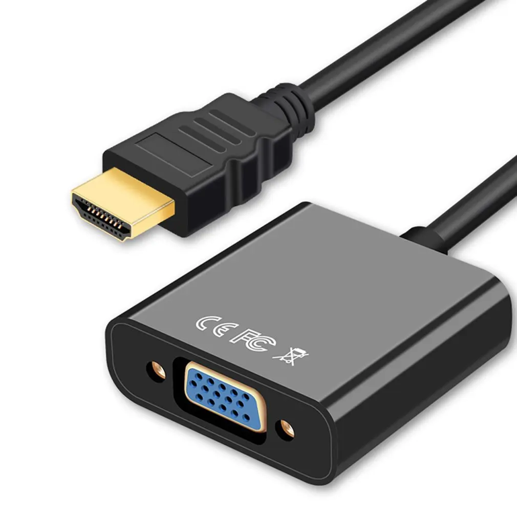 Новый адаптер HDMI-совместимый с VGA 1080P папа-мама преобразователь цифро-аналоговый