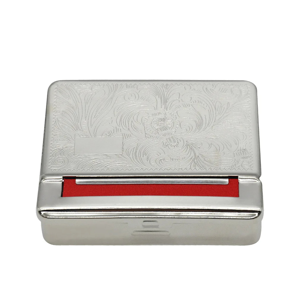 Серебристый металлический роликовый станок чехол для хранения с Красной мягкой