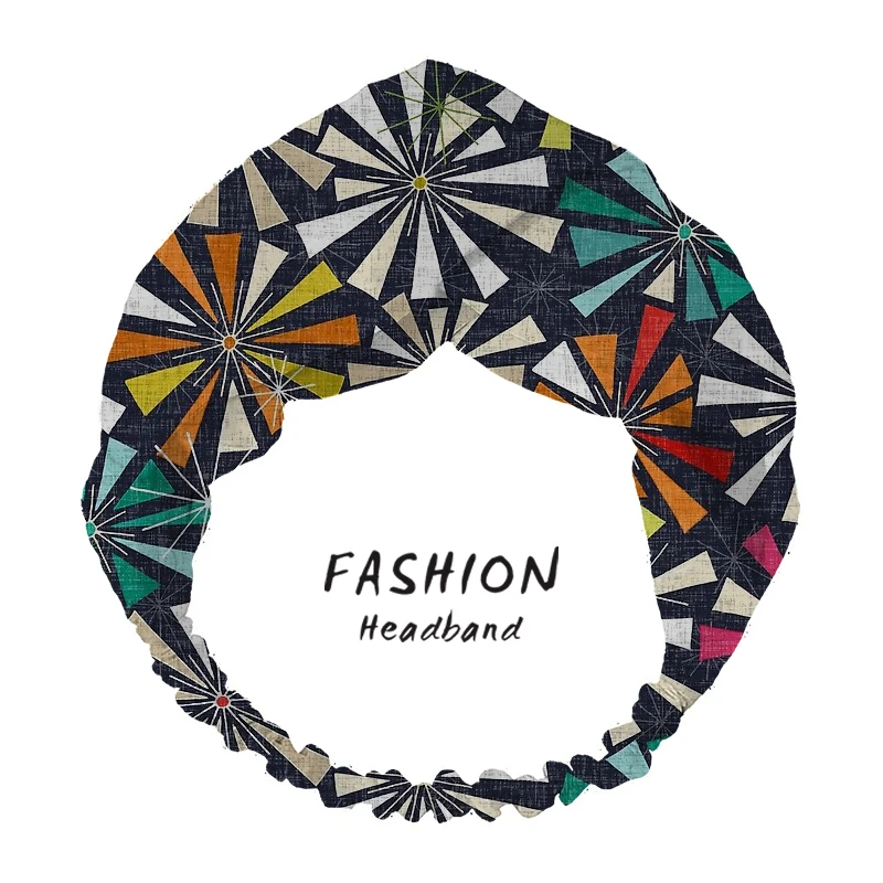 

2020 Women Hair Accessories Summer Boho Hair Bands Frosted Forest Print Headbands Cross Turban Bandanas HairBands Scrunchies