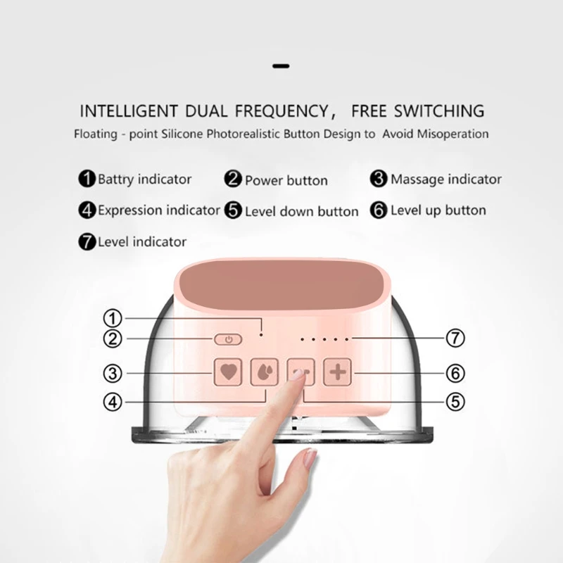 Extractor de leche el&eacute;ctrico recargable por USB, Extractor de leche port&aacute;til, manos libres, silencioso y autom&aacute;tico-3