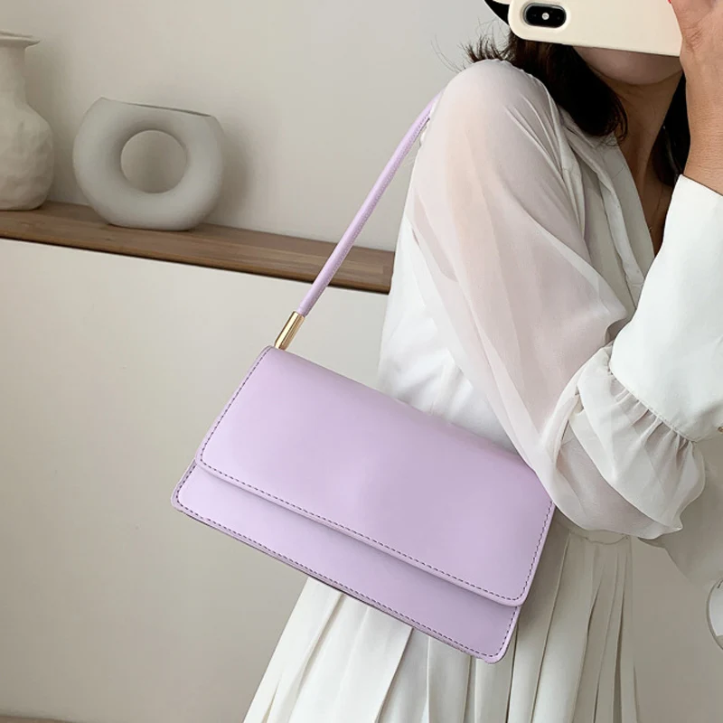 

2021 New Fashion Woman Shoulder Bags Summer Simple High Quality Holiday Vacation Female Handbags