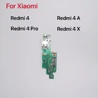 Новый микрофонный модуль + плата с USB-портом для зарядки, гибкий кабель, док-разъем, детали для телефона Xiaomi Redmi 4, 4pro, 4X, 4A