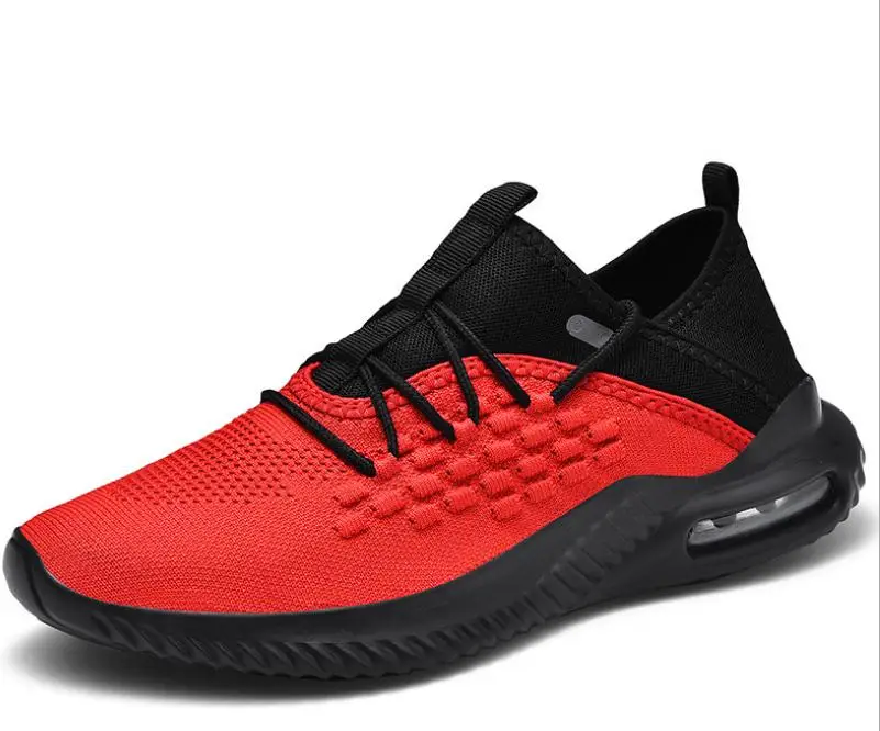 black red Мужские кроссовки, мужские кроссовки для тренировок, футбола, баскетбола, светильник, дышащая спортивная обувь, zapatillas hombre, мужская обувь - Цвет: black red