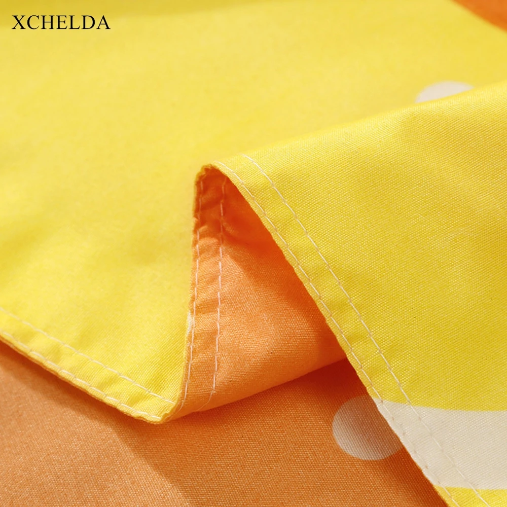 Комплект постельного белья для всей семьи пододеяльник двуспальная желтая