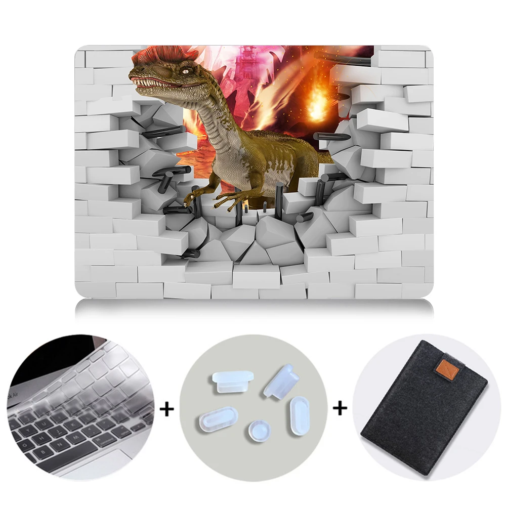 MTT 3D Настенный Чехол для ноутбука Macbook Air 11 13 Pro retina 13 15 с сенсорной панелью для mac book 12 дюймов чехол для ноутбука - Цвет: MB02