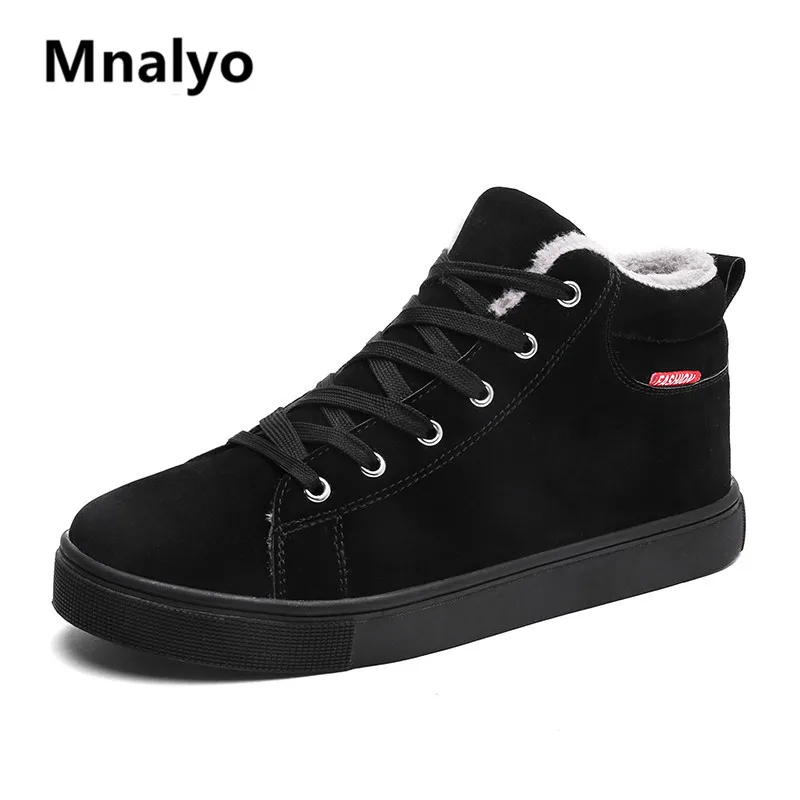 Mnalyo/мужские ботинки; Мужская зимняя обувь; модные зимние ботинки; обувь размера плюс; нескользящая теплая зимняя мужская обувь; зимние ботинки
